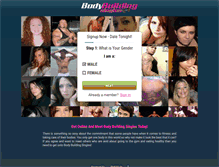 Tablet Screenshot of bodybuildingsingles.com